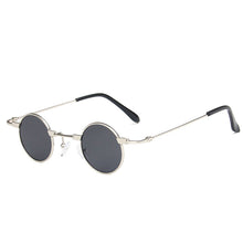 Load image into Gallery viewer, Small Round Sunglasses Women Men UV400 Metal Brand Designer Punk Sun Glasses Steampunk Vintage Goggles Black Shades New