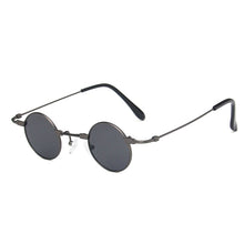 Load image into Gallery viewer, Small Round Sunglasses Women Men UV400 Metal Brand Designer Punk Sun Glasses Steampunk Vintage Goggles Black Shades New