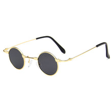 Load image into Gallery viewer, Small Round Sunglasses Women Men UV400 Metal Brand Designer Punk Sun Glasses Steampunk Vintage Goggles Black Shades New
