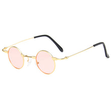 Load image into Gallery viewer, Small Round Sunglasses Women Men UV400 Metal Brand Designer Punk Sun Glasses Steampunk Vintage Goggles Black Shades New