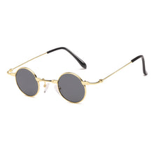 Load image into Gallery viewer, Small Round Sunglasses Women Men UV400 Metal Brand Designer Punk Sun Glasses Steampunk Vintage Goggles Black Shades New