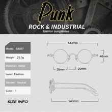 Load image into Gallery viewer, Small Round Sunglasses Women Men UV400 Metal Brand Designer Punk Sun Glasses Steampunk Vintage Goggles Black Shades