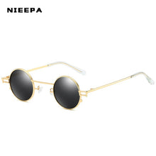 Load image into Gallery viewer, Small Round Sunglasses Women Retro Trending Wide Bridge Brand Designer Punk Sun Glasses Steampunk Vintage Goggles Black Shades