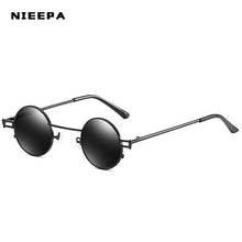Load image into Gallery viewer, Small Round Sunglasses Women Retro Trending Wide Bridge Brand Designer Punk Sun Glasses Steampunk Vintage Goggles Black Shades