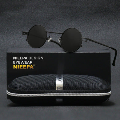 Small Round Sunglasses Women Retro Trending Wide Bridge Brand Designer Punk Sun Glasses Steampunk Vintage Goggles Black Shades