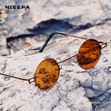 Load image into Gallery viewer, Small Round Sunglasses Women Retro Trending Wide Bridge Brand Designer Punk Sun Glasses Steampunk Vintage Goggles Black Shades