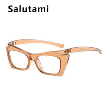 Load image into Gallery viewer, Small Square Anti-blue Light Cat Eye Glasses Frame For Women Orange Computer Eyeglasses Female Black Green Shades