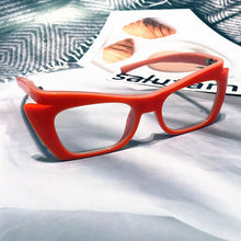 Load image into Gallery viewer, Small Square Anti-blue Light Cat Eye Glasses Frame For Women Orange Computer Eyeglasses Female Black Green Shades