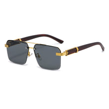 Load image into Gallery viewer, Small Square Sunglasses 18K Gold Bound Eye Wear Marble Wood Grain Rectangle Gafas Oculos Women Brand Designer Sunglasses