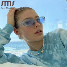 Load image into Gallery viewer, Small Square Sunglasses Women Brand Designer Men Rectangle Sun Glasses Trendy Hip Hop Green  Female Vintage Eyewear UV400