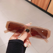 Load image into Gallery viewer, Small Square Sunglasses Women Men Trendy y2k Small Rectangle Sun Glasses Ladies Jelly Color 90s Eyewear Black Shades UV400