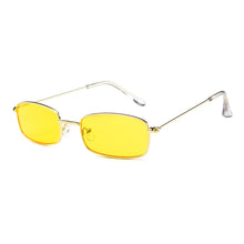 Load image into Gallery viewer, Small Square Sunglasses for Women Men Retro Red Sun Glasses Transparent Clear Lens Glasses Metal Frame Shades Eyewear