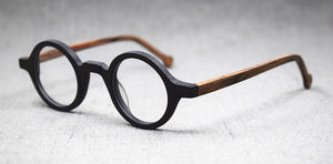 Small Vintage Round Hand Made Eyeglass Frames Full Rim Acetate Retro Glasses Eyewear Rx able