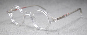 Small Vintage Round Hand Made Eyeglass Frames Full Rim Acetate Retro Glasses Eyewear Rx able