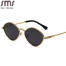 Load image into Gallery viewer, Small Vintage Sunglasss Women Men 2023  Brand Designer Alloy Oval Sun Glasses Men Irregular Shades Oculos Feminino