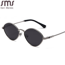Load image into Gallery viewer, Small Vintage Sunglasss Women Men 2023  Brand Designer Alloy Oval Sun Glasses Men Irregular Shades Oculos Feminino