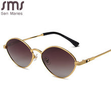 Load image into Gallery viewer, Small Vintage Sunglasss Women Men 2023  Brand Designer Alloy Oval Sun Glasses Men Irregular Shades Oculos Feminino