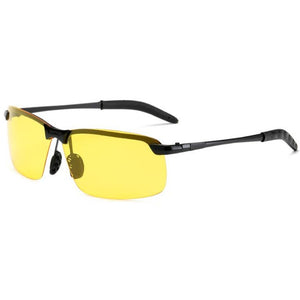 Smart Men's Day Night Dual-Use Driver Mirror Metal Sunglasses Night Vision Eyes Smart Color-Changing Polarized Sunglasses GH884