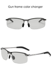 Load image into Gallery viewer, Smart Men&#39;s Day Night Dual-Use Driver Mirror Metal Sunglasses Night Vision Eyes Smart Color-Changing Polarized Sunglasses GH884