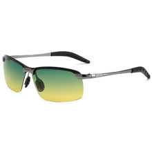 Load image into Gallery viewer, Smart Men&#39;s Day Night Dual-Use Driver Mirror Metal Sunglasses Night Vision Eyes Smart Color-Changing Polarized Sunglasses GH884