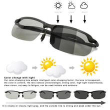 Load image into Gallery viewer, Smart Photochromic Polarized Sunglasses UV Protection Anti Glares Sunglasses Adjustable Temple For Driving Fishing -B5