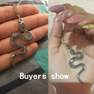 Snake Necklace For Women New Animal Snake Dangle Pendant Necklace Minimalist Style Trendy Female Birthday Jewelry Bijoux Gift