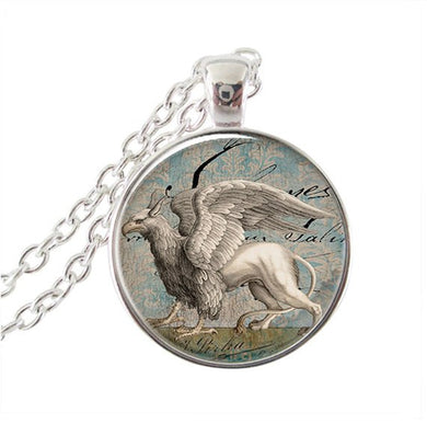 Collana Snow Griffin Everquest gioielli cabochon in vetro ciondolo Griffin gioielli catena in argento girocollo donna uomo senza collo all'ingrosso 