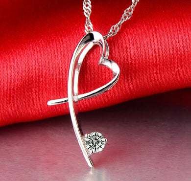 Solid 18K Gold 0.08ct Natural Diamond Pendant Necklace for Women - Free DHL Shipping