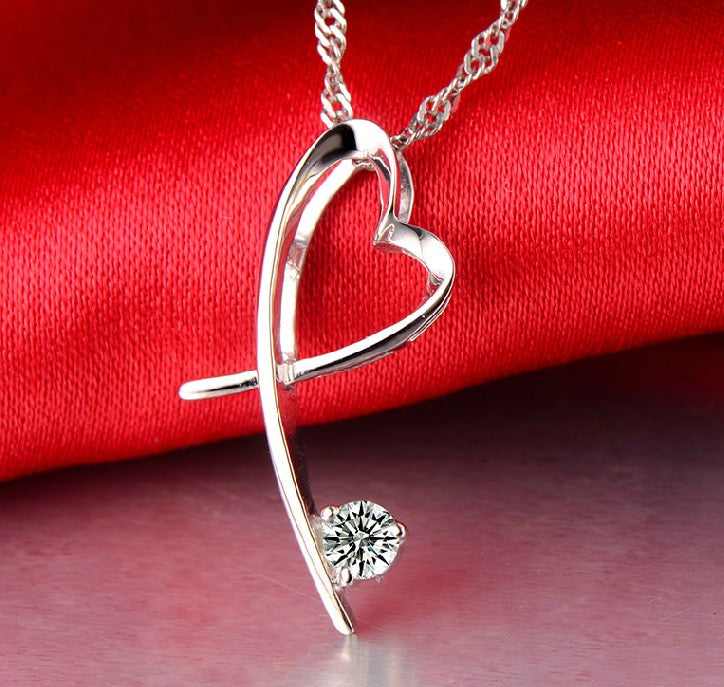 Solid 18K Gold 0.08ct Natural Diamond Pendant Necklace for Women - Free DHL Shipping