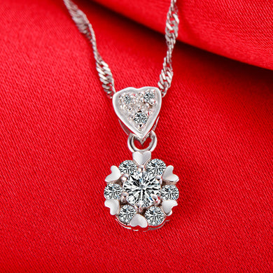Solid 18K Gold 0.15+0.20ct Natural Diamond Pendant Necklace for Women - Free DHL Shipping
