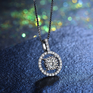 Solid 18K Gold 0.15ct+0.1ct Natural Diamond Pendant Necklace for Women - Free DHL Shipping