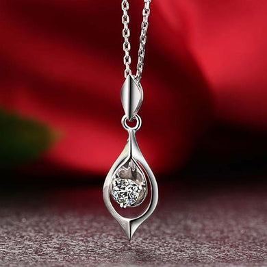 Solid 18K Gold 0.28ct Natural Diamond Pendant Necklace for Women - Free DHL Shipping