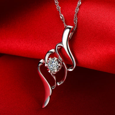 Solid 18K Gold Natural 0.23ct Diamond Pendant Necklace for Women - Free DHL Shipping