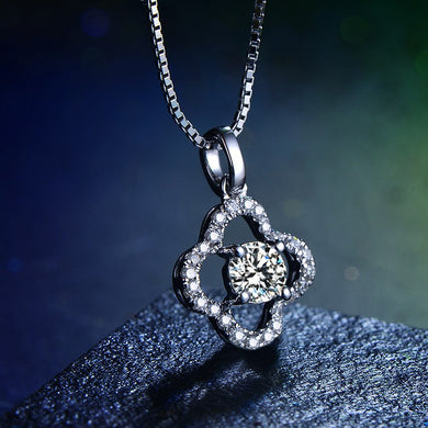 Solid 18K Gold Natural Diamond Pendant Necklace for Women - Free DHL Shipping