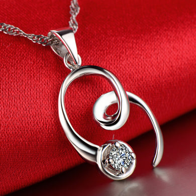 Solid 18K Gold Natural Diamond Pendant Necklace for Women - Free DHL Shipping