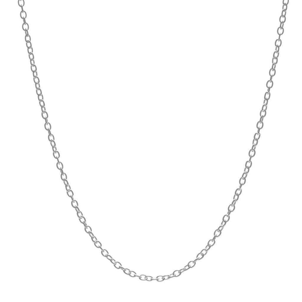 Solid 925 Sterling Silver 1.0 MM Handmade Boho Round Cable Chain Necklace 16+2 Extender T8930