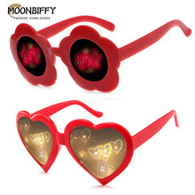 Load image into Gallery viewer, Special Effects Glasses Watch The Lights Change To Heart/Sunflower Shape At Night Glasses Party Club Sunglasses Festival Gift
