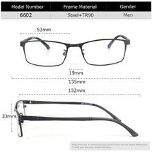 Carica l&#39;immagine nel visualizzatore di Gallery, Spectacle Frame Men Eyeglasses Nerd Computer Optical  Myopia Prescription Clear Lens Eye Glasses Frame For Male Eyewear 6602