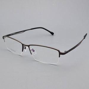 Spectacle Frame Pure Titanium Matte Black Glasses Frame Large For Men with Magnet Clips Mirror Sunglasses Night-Vision Mirror