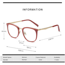 Load image into Gallery viewer, Spectacle Frame Women Eyeglasses Computer Prescription Myopia Optical For Female Eyewear Clear Lens Acetate Glasses Frame RS463