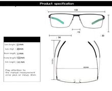 Carica l&#39;immagine nel visualizzatore di Gallery, Spectacles Unique Glasses Frame Men Square Prescription Eyeglasses Myopia Optical Frames Spectacles Women No screws Eyewear