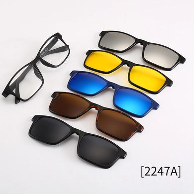 Sport Outdoor 5 Pack Polarized Sunglasses Women Men Magnetic Clip On Sunglasses