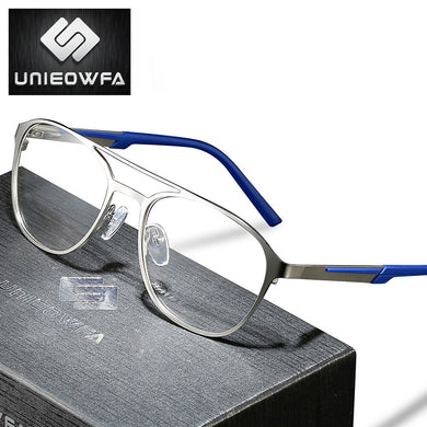 Sport Round Optical Glasses Frame for Men Retro Myopia Eyeglasses Frame Male Korea Stainless Steel Prescription Spectacles Frame