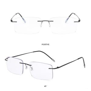 Sports Photochromic Multifocal Rimless Reading Glasses Men Women Progressive Anti-Blue Light Ultralight Presbyopic Eyeglasses