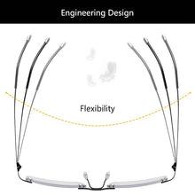 Load image into Gallery viewer, Sports Photochromic Multifocal Rimless Reading Glasses Men Women Progressive Anti-Blue Light Ultralight Presbyopic Eyeglasses