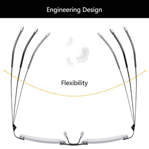 Sports Photochromic Multifocal Rimless Reading Glasses Men Women Progressive Anti-Blue Light Ultralight Presbyopic Eyeglasses