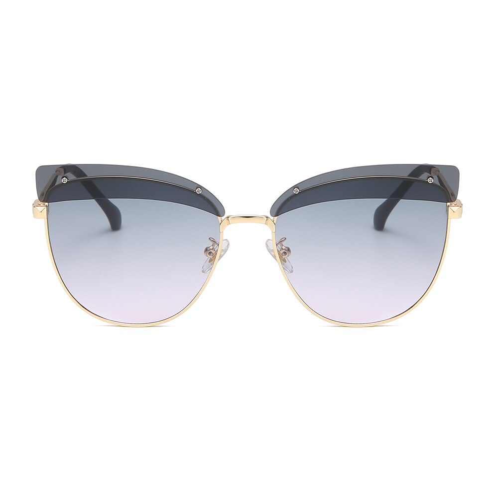 Spot Eyebrow Double-lens Ladies Sunglasses European and American Versatile Sunglasses