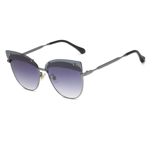Spot Eyebrow Double-lens Ladies Sunglasses European and American Versatile Sunglasses