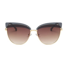 Carica l&#39;immagine nel visualizzatore di Gallery, Spot Eyebrow Double-lens Ladies Sunglasses European and American Versatile Sunglasses