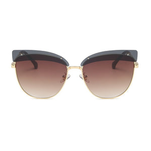 Spot Eyebrow Double-lens Ladies Sunglasses European and American Versatile Sunglasses